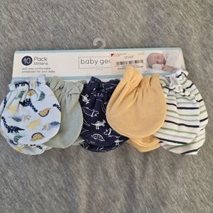 Baby Gear Baby Mittens Pack - Blue, Navy, Sage, Yellow, White Stripes